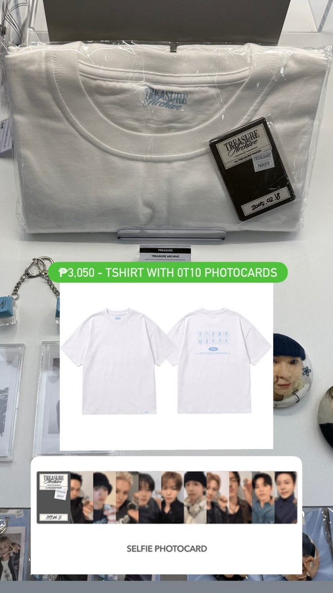eotteo_k_shop's tweet photo. WTS LFB | KOREA PASABUY🛍️PH GO🇵🇭 FETA

✅TREASURE ARCHIVE  6TH ANNIVERSARY OFFICIAL MERCH/MD

₱1,100 keycap keyring
₱1,000 cushion pin badge 
₱1,750 message card set
₱3,050 tshirt with ot10 photocards pc

•price all in + LSF

📦Fast ETA in Manila - Oct. 1

📌DOP (loyal customer) can full payment once onhand

📌DOP (first time purchaser)
DP: 50% payo
BAL: once onhand

🚚sco direct jnt sdd (grab/lalamove)
💰gcash bdo banks

#TREASURE #트레저