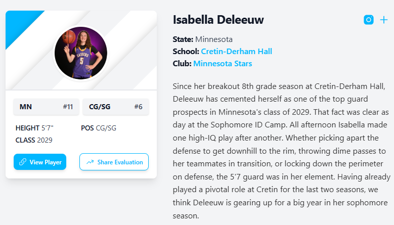 IsabellaDeleeuw's tweet photo. Thank you so much @PGHMinnesota for the write up! So much fun competing at Sophomore ID Camp!
@AllyMcGinnis2 @MinnesotaStars @CDHGBB https://t.co/BhViNKna2c