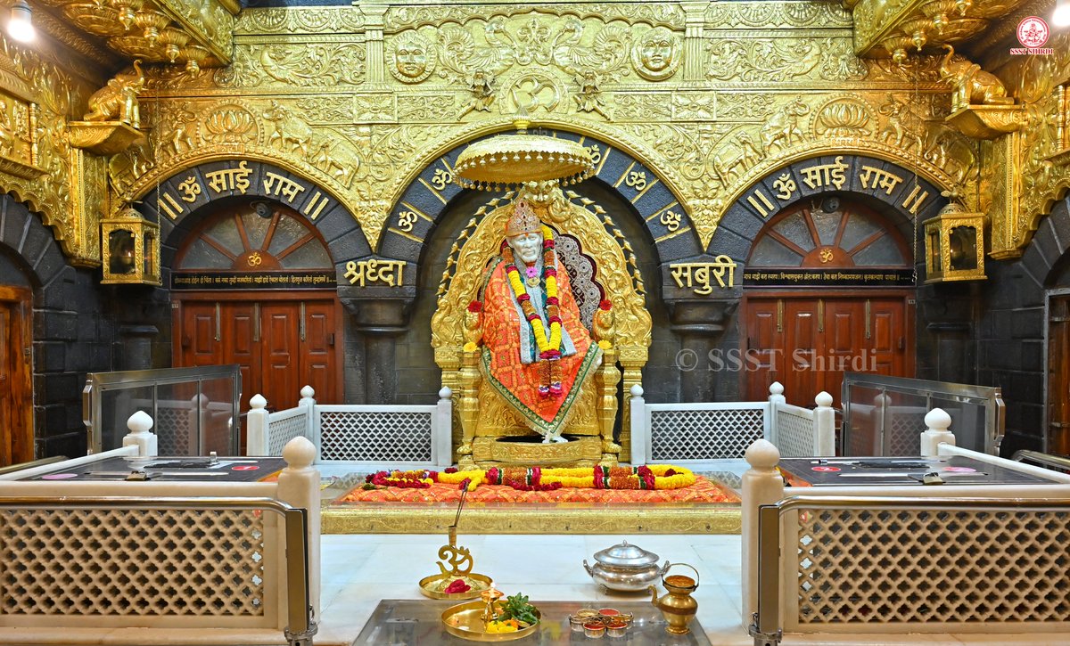 SSSTShirdi's tweet photo. *!! ॐ साई राम !!*
*श्री साईबाबा संस्थान विश्वस्त व्यवस्था,शिर्डी*
*!! ॐ Sai Ram !!*
*Shri Saibaba Sansthan Trust, Shirdi*
≈≈≈≈≈≈≈≈≈≈≈≈≈≈≈≈≈ 
*आरती :-शिर्डी माझे पंढरपुर*
*गुरुवार २४ सप्टेंबर २०२६*  
*Aarti :-Shirdi Majhe Pandharpur*
*Thursday 24 September 2026* https://t.co/VsCNA3Wyze