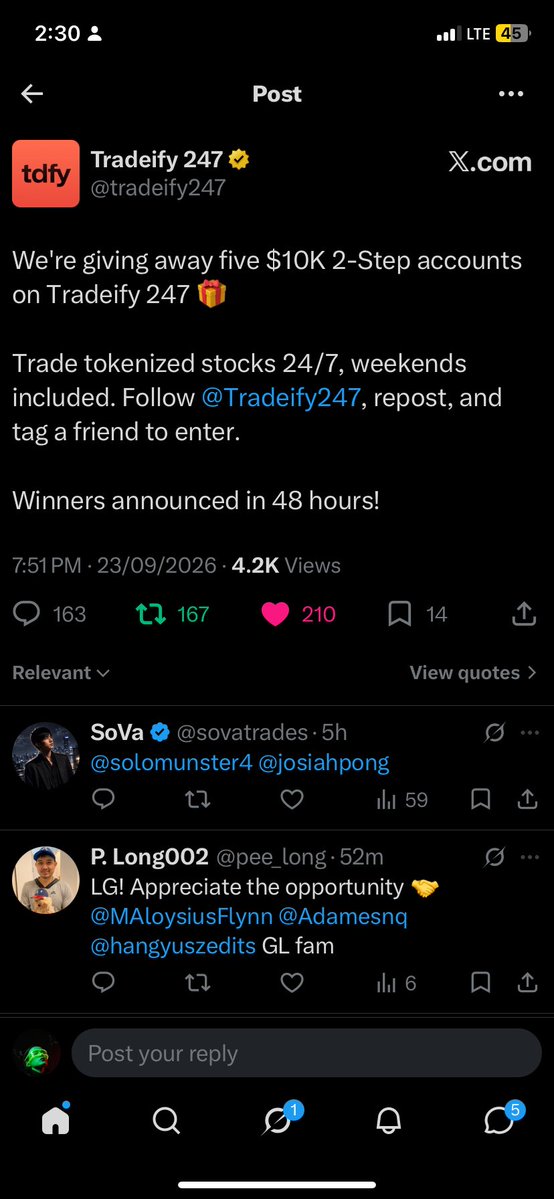 Pipsbenda's tweet photo. @tradeify247 Get innn @mirrorpips 

I have followed reposted and liked https://t.co/yt4Jx4sRbm