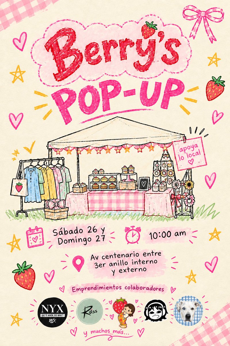Strawtherry's tweet photo. Hola pueblo los invito a mi venta de garaje van a ser dos dias bonitos vayan en la tarde habrán actividades, llaveros, ñañacas, comida y ropita jsjsjs me piden la ubi https://t.co/mjpdKpD6ye