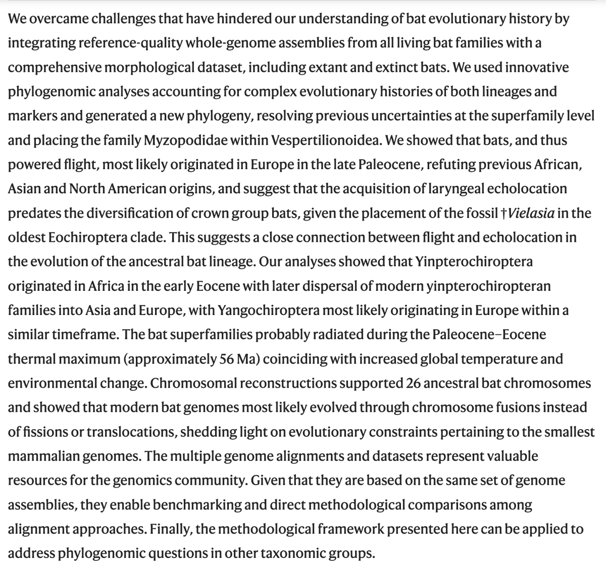 DanTabin's tweet photo. Very interesting article about Bat evolution and ancestral distribution https://t.co/i1mVXaKv9p