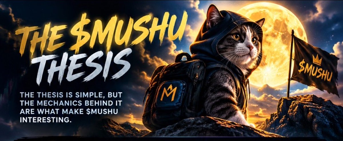 SavageManiaaa's tweet photo. The thesis is simple:

Supply keeps disappearing.
Liquidity remains.
The community keeps building.
And the market cap is still relatively small.

If these dynamics continue, $MUSHU could become one of the most unusual liquidity-to-market-cap setups in the meme-coin space.

People may not be paying attention yet.

But if the supply keeps shrinking while liquidity remains deep…

eventually, the numbers speak for themselves.

🐱🔥 $MUSHU

The sleeping giant isn’t sleeping forever.