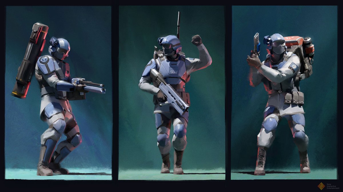 sungchoiart's tweet photo. SEAF unit illustrations done for #helldivers2 - Devoid of Liberty https://t.co/MSDgONe45n