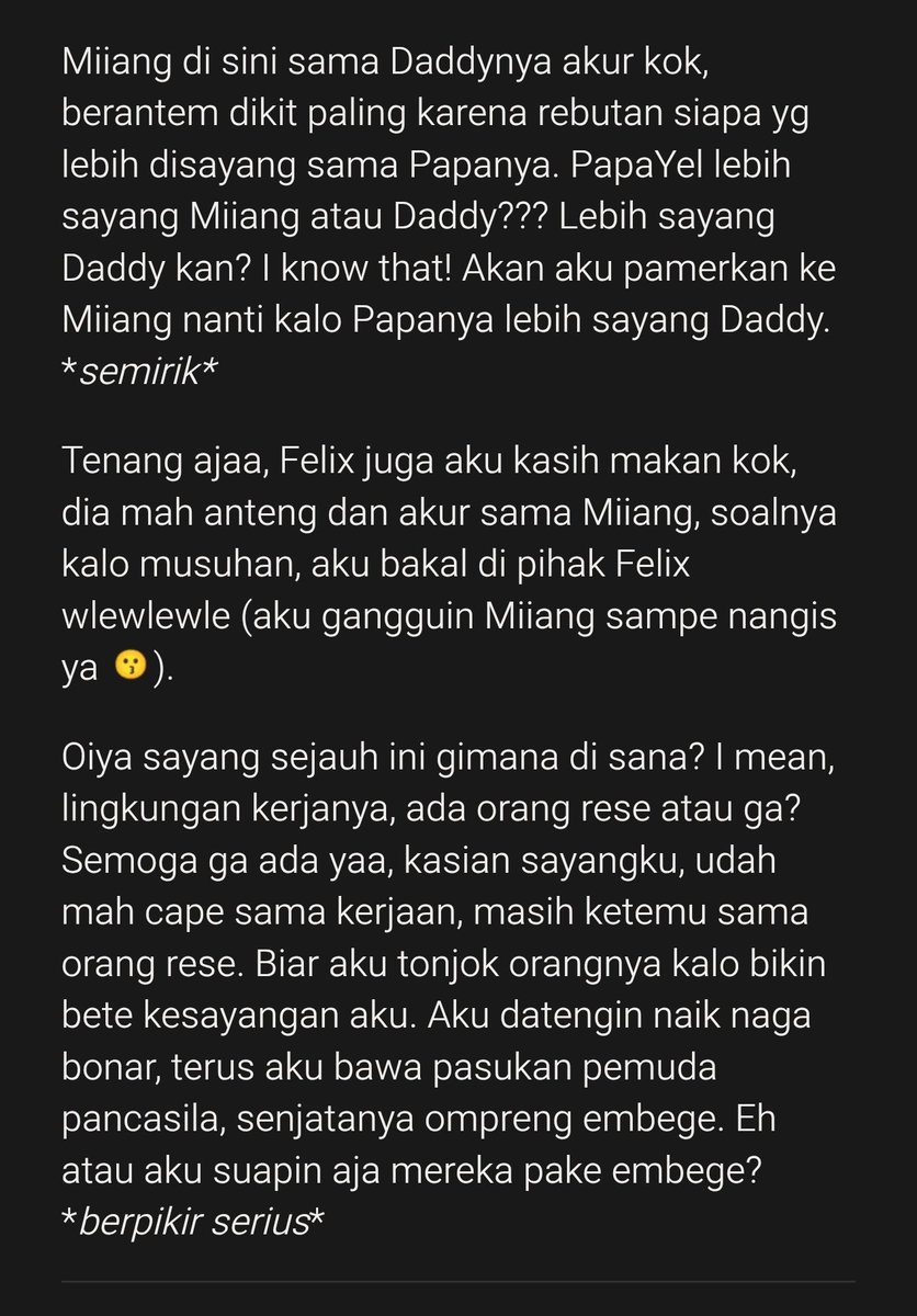 huskiyel's tweet photo. Pacarrrr aku waktu tau aku sakit di tempat dinas... Lovely.. My jamet alay pacar tapi paling aku sayang sedunia 🥺🥺🥺

*sisanya aku keep ah buat aku doang, dia ngetiknya masih panjang padahal* https://t.co/S999G117zg