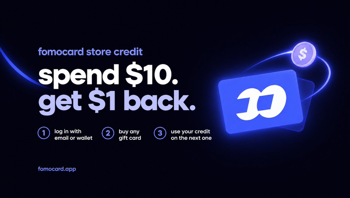 fomocardapp's tweet photo. every $10 you spend on fomocard puts $1 back in your pocket.

https://t.co/TFtYja2zey https://t.co/vSAFEV41cI