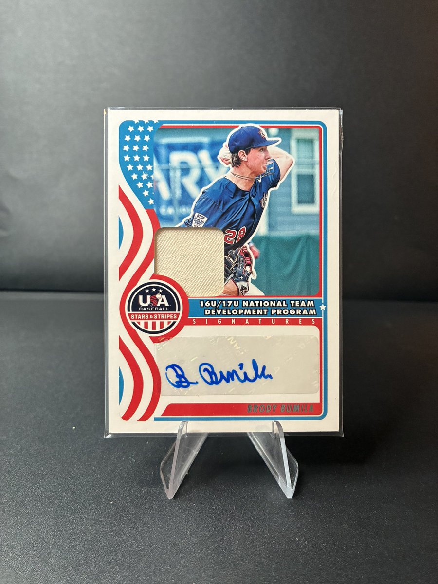 JNSD_Cards's tweet photo. Team USA Brody Bumila Relic Auto - $40, shipping info in bio https://t.co/qz8vTbkyCW