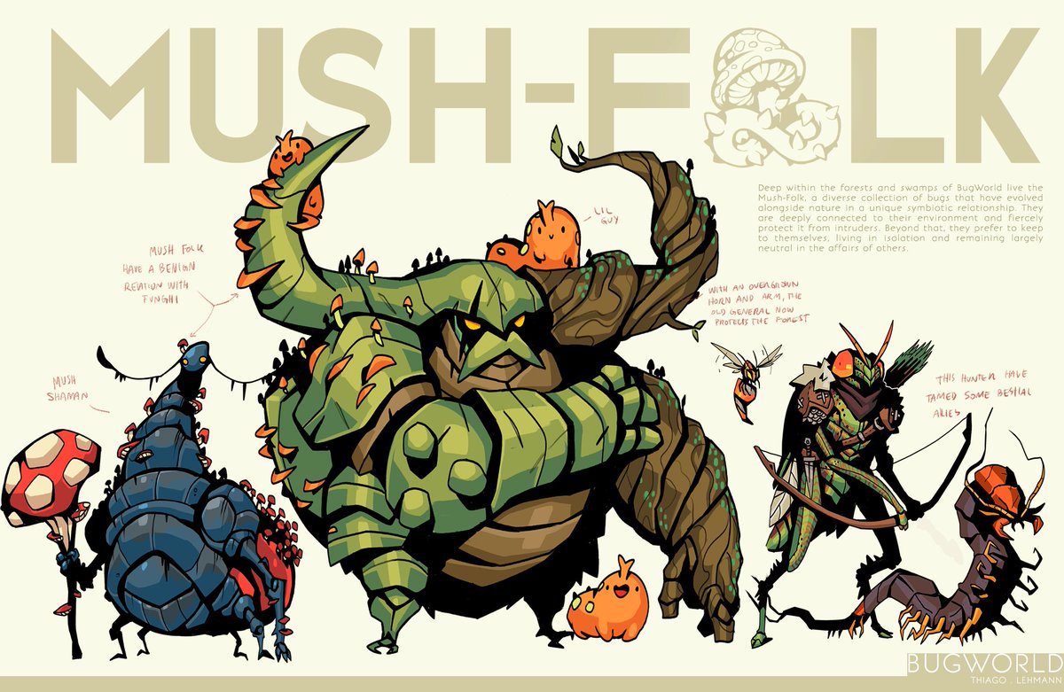 lehmannthiago's tweet photo. Some Bugworld factions... which one would you join?

Mush-Folk? 🍄
Cogroaches? 🪳
Black Leaf Assassins? 🥷
War Heralds? ⚔️

Still working on these. https://t.co/PGDFXm4TGa
