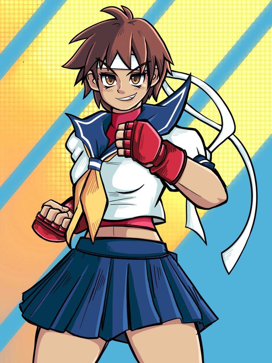 Sombrero_Tiger's tweet photo. A quick doodle of Sakura from Street Fighter 🌸
#streetfighter #capcom #sakura https://t.co/26HkElM7Hr