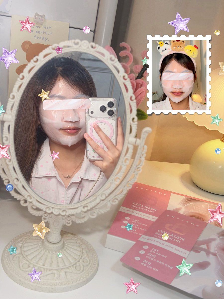 napqin1's tweet photo. 〰️ พึ่งเคยลองมาส์ก hydrogel ของ amyjane แล้วเข้าใจละว่าทำไมคนใช้กันเยอะ มาส์กเสร็จผิวโกลฉ่ำมาก ดูอิ่มฟูยังไงไม่รู้ นี่ชอบมาส์กไว้ก่อนนอน เพราะมันต้องทิ้งไว้สัก 3 ชม. แต่ตื่นมาแล้วรู้สึกสวยเลย แล้วคือราคาดีมาก แผ่นละไม่เกิน 40 บาท 🌟💌 https://t.co/121Zk6D26G