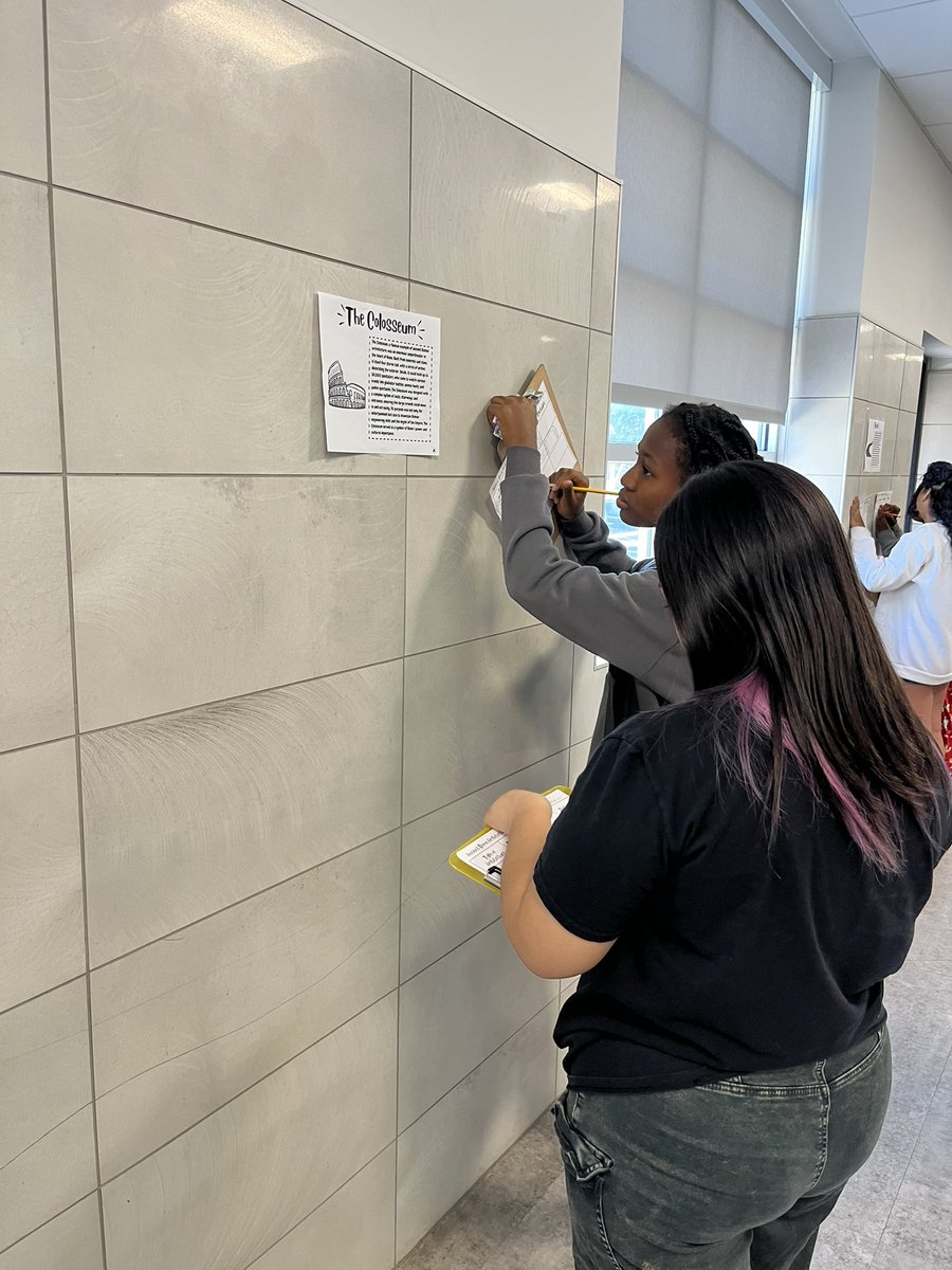 LHHSWildcats's tweet photo. Get kids moving, talking, writing, and organizing their thinking! When students are up, engaged in meaningful conversations, capturing their thinking &amp; using graphic organizers to make connections, learning comes alive. Ms. Marstellar did just that with Greek architecture. https://t.co/0md16H9unf