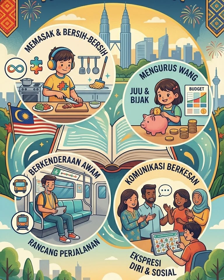 SimoneBonauwak's tweet photo. #merdeka #agcassemble #fitfortheculture #autismawareness #autismcommunity 
Kemandirian stands for survival skills jadi anak harus belajar perkara ini. https://t.co/hu134GHb1y