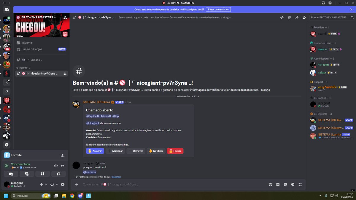 grooveraa's tweet photo. FUI BAN DA BR TOKENS PORQUE O CARA FORJOU E FALOU Q MEU TIME  ERA XITADO SENDO Q TOMOU CAPOTE FEIO O CARA ERA PIOR Q BOSTA Q SERVER LIXO A EQUIPE DESSE SERVER NAO SABE ANALISAR UM CLIPE MEU DEUS E AINDA COBRA 40 REAIS PARA DAR DESBAN https://t.co/VqXgi2wO7Y