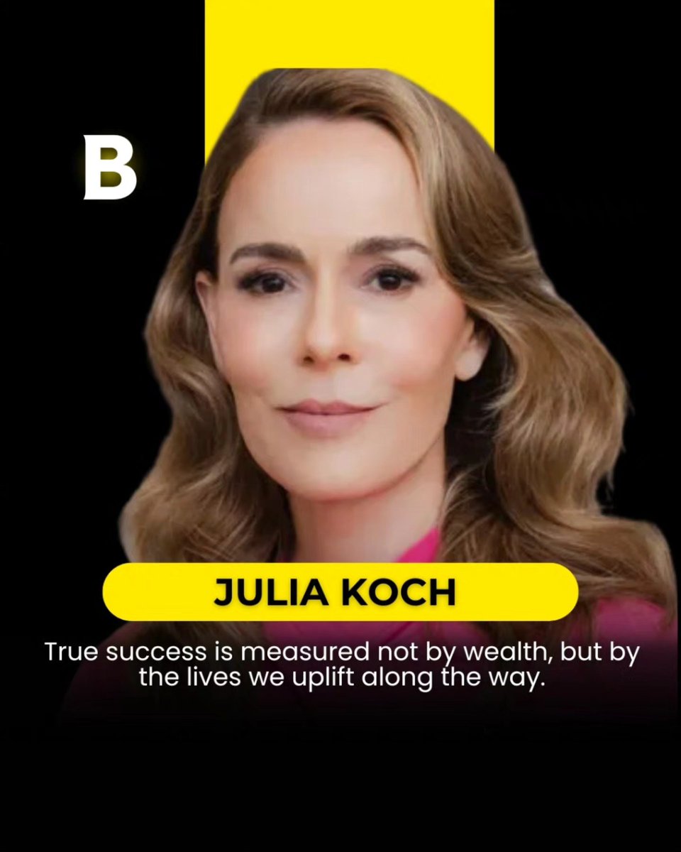 HenriettaFhrsh's tweet photo. Billionaire mindset isn’t just about money — it’s about meaning. 💸💫
Julia Koch reminds us: Real success is the impact you leave behind, not the number in your account. Build wealth. Uplift others. That’s legacy. 👑

#juliakoch https://t.co/HKXf7G42RM