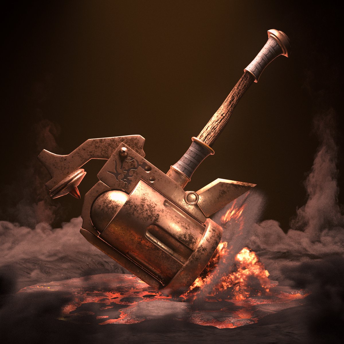 Gryphon_3dcg's tweet photo. ガンハンマー
#blender #b3d #モンハン https://t.co/6EXK0zr9KT