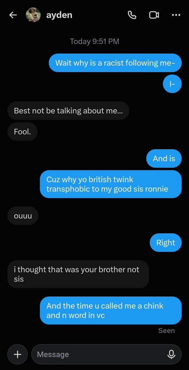 WinterNotTheSzn's tweet photo. yall this person is racist asf and transphobic pls block @\anniebracketts https://t.co/UiHWont5GB