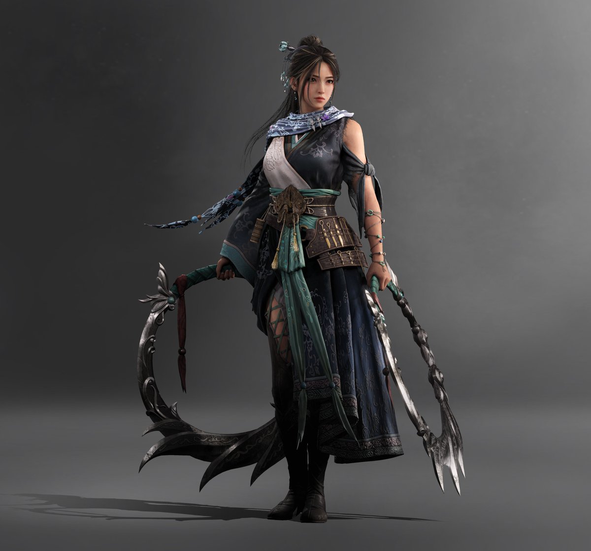 WoLong_JP's tweet photo. 『#WoLong2』登場人物：月英
荊州出身の文武両道の才女。故郷が妖魔に攻め滅ぼされ、心に深い傷を負っている。
放浪の末に主人公と龐統に出会い、ともに妖魔を討つ闘いに身を投じていく...

#WoLong2体験版 は9/30まで配信中▼
https://t.co/OFkmcG9VAn

#ウォーロン2 https://t.co/F6rUYx2LVE