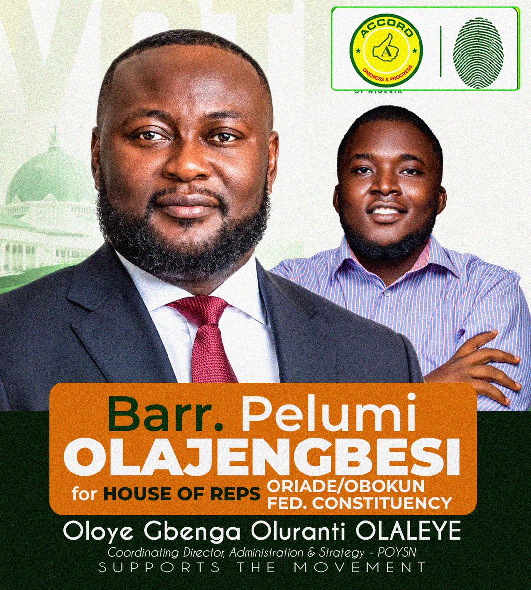 OloyeGbenga_'s tweet photo. I know where I belong, and I am proud to stand with a man whose vision is rooted in service, courage and the people.

Pelumi Olajengbesi Esq represents a journey I believe in, and this is a path I am willing to walk with conviction. We move with faith,... 1/2 https://t.co/rt3MxiEeL3