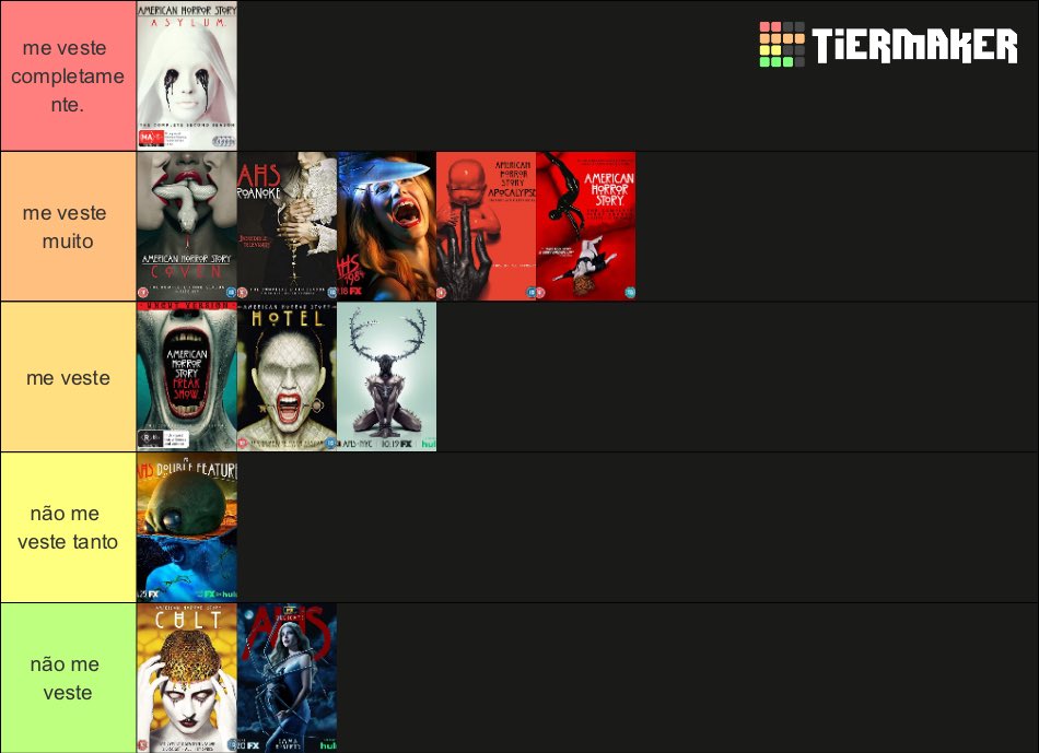dontcallmelicas's tweet photo. fiz meu rank das temporadas de ahs antes de sair a 13 https://t.co/iP5fkLyLk6