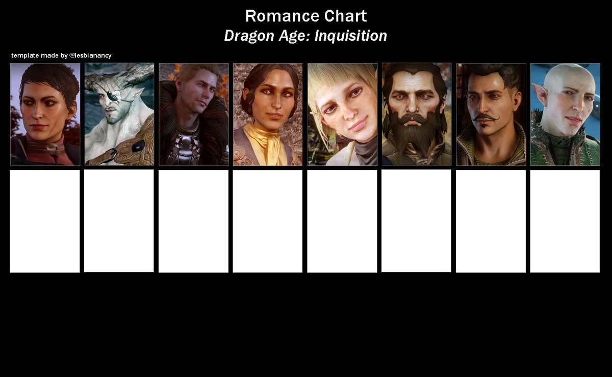 lesbianancy's tweet photo. made some romance templates for dragon age! put whatever character you romanced each person with in the blank space beneath them, put their name, race and class underneath and their flags if you want <33 https://t.co/G3KQ7FvcDx
