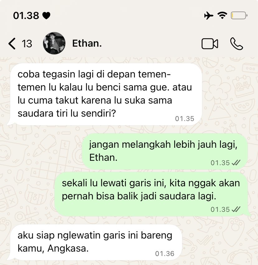 9hkaddict's tweet photo. #hyeonkeon promt au.

Asa (KH) dan Ethan (SH) dikenal sebagai dua kutub yg tidak pernah bisa menyatu. Namun, tidak ada satu pun yg tahu rahasia kehidupan mereka, orang tua mereka baru saja menikah 2 bulan lalu, menjadikan mereka saudara tiri yg tinggal di bawah satu atap yg sama. https://t.co/nBxhPF5a9U