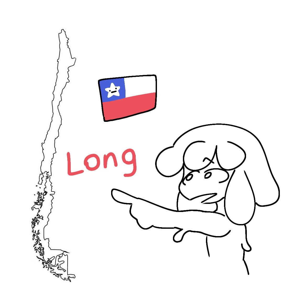 SlimerSlimy's tweet photo. A reminder: I'm from this long thing called Chile https://t.co/bK3xBetxwi