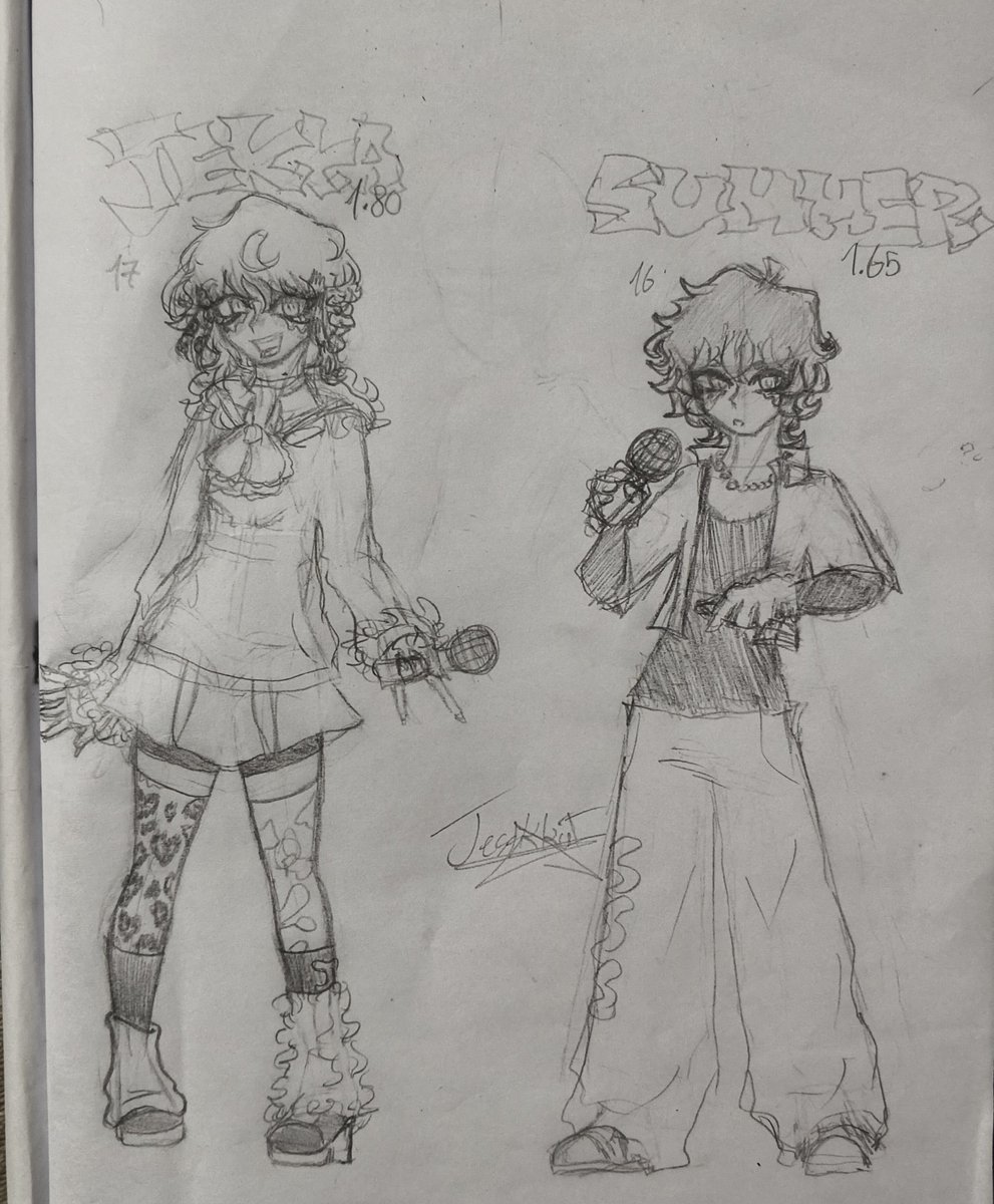 Jesskkat_'s tweet photo. Acá tengo a mis niños en mi estilo, les cambié algunas cosas jajs, estaba pensando en darles lore contenido y cositas a estas versiones de ellos q dicen

#FNAFHS #FHS #FHSOC #FNAFHSOC https://t.co/2SEiKr01xx