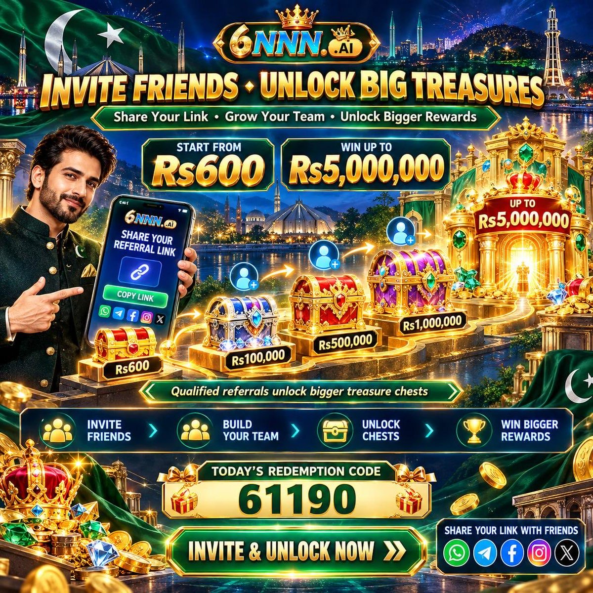6nnncom's tweet photo. 🤑Today's betting code:34422

🔔Yesterday's top-up code:65233

💥Today's top-up code:61190

🌟Tomorrow's top-up code:00982

🛫Enter the code to claim your 88888 rupee prize!✨ https://t.co/Om8q2sKd4l