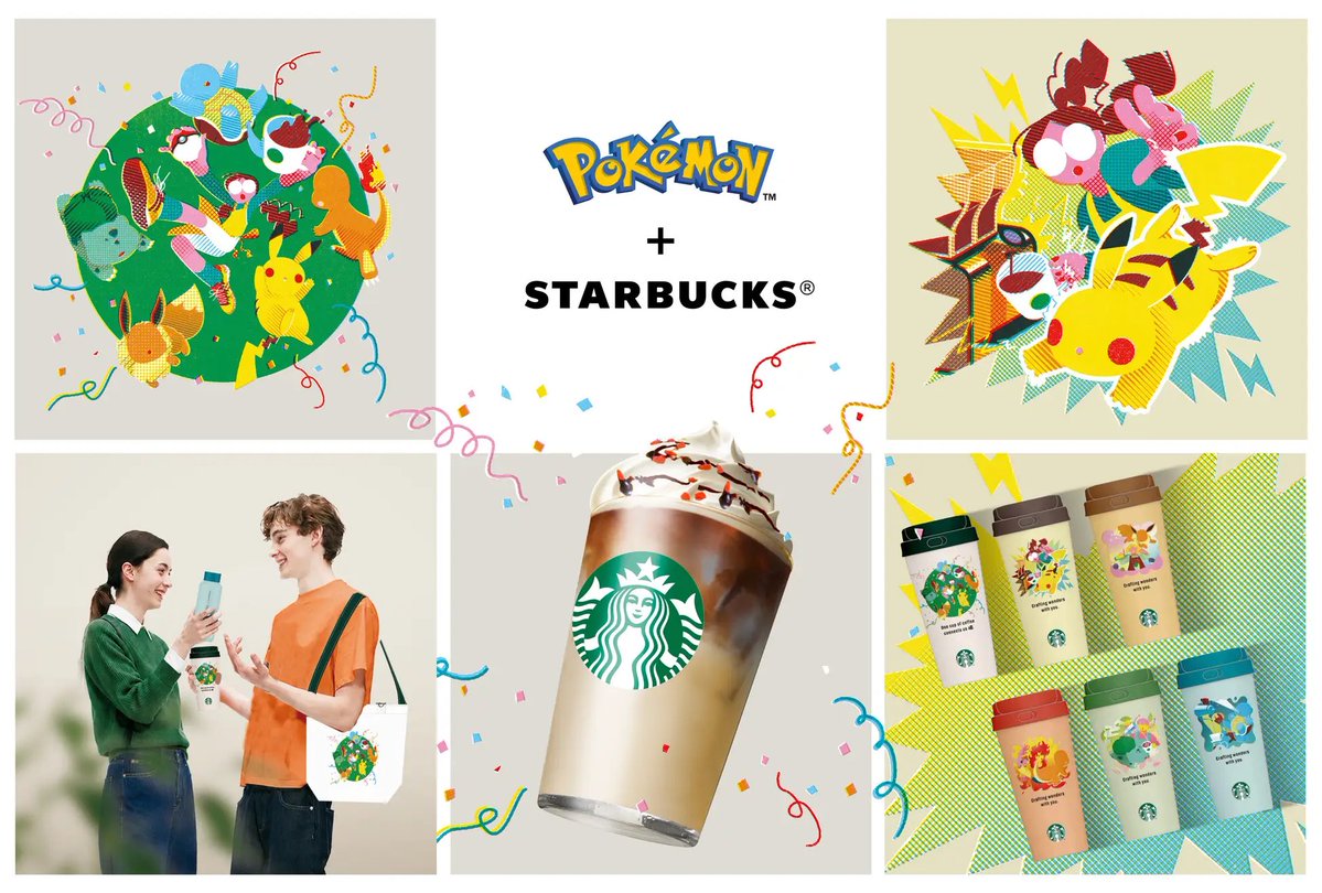 pikachu_pcn's tweet photo. スターバックス × ポケモン
「ポケモンと一緒に、コーヒーをめぐる冒険の旅へ」　

9月30日（水）より発売

『ピカチュウ ハニークリーム ラテ』

一乗ひかる氏によるオリジナルの描き下ろしアートを使った全41アイテムのコラボレーショングッズ

↓詳細はリプ欄で https://t.co/p7R46PfmLY