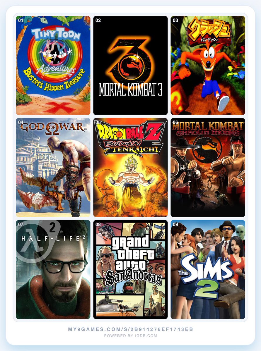 ser97r's tweet photo. yo + 9 juegos que me formaron https://t.co/a6rArNyE3s