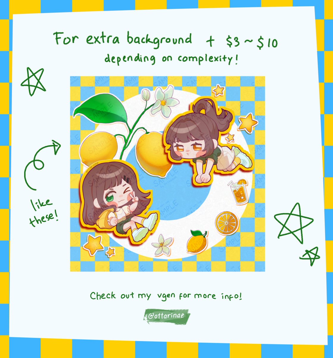 ottarinae's tweet photo. [CHIBI COMMISSION OPEN] 🦭

My vgen commission is NOW OPEN!! 🥳
25% OFF for the first two requests! ✨

Check out my vgen for more details! 💚
> https://t.co/Kd8tF8oBTM

#artcommission #chibiart #chibicommission #vgen https://t.co/q2D5aFuhIC