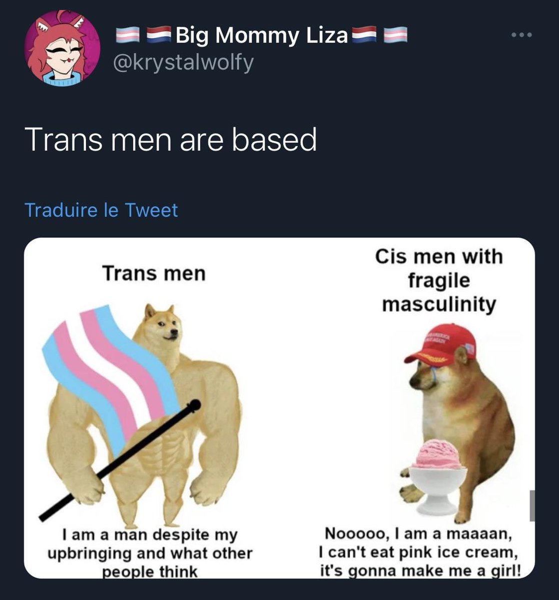 kevinofsolmira's tweet photo. Has anyone met a man who won't eat strawberry ice-cream because it might make him look effeminate? Yeah, thought so. https://t.co/PmxAQmh2Ic
