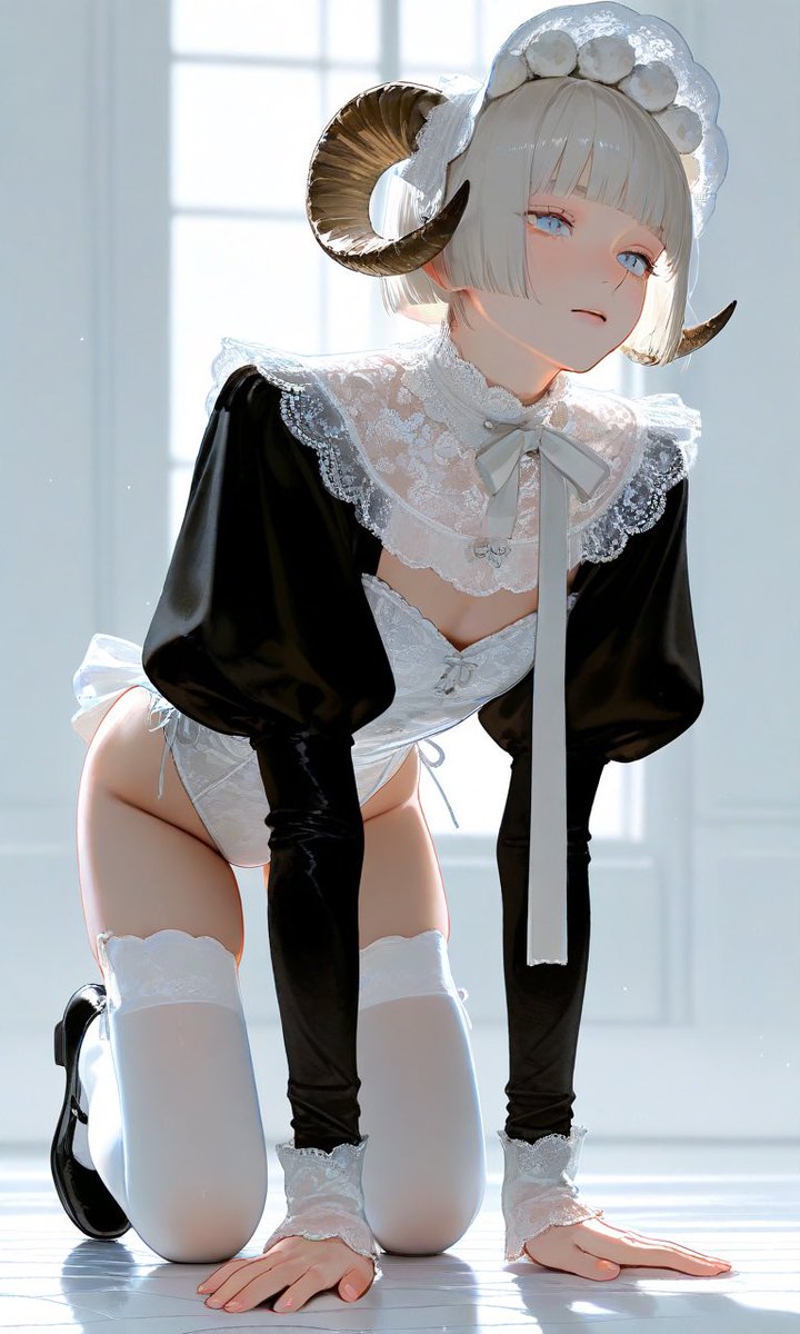 muzukashi_uu's tweet photo. 【プロンプト配布】
聖歌隊風レオタード❕
ボンネットにハマってるのでみんなにも被ってほしくて配布する💭

服ガチャで、白だったり黒だったりラジバンダリーを楽しんで欲しいね☺️
あと四つん這いポーズと？マークも一緒に… https://t.co/B2LdouH4Gn