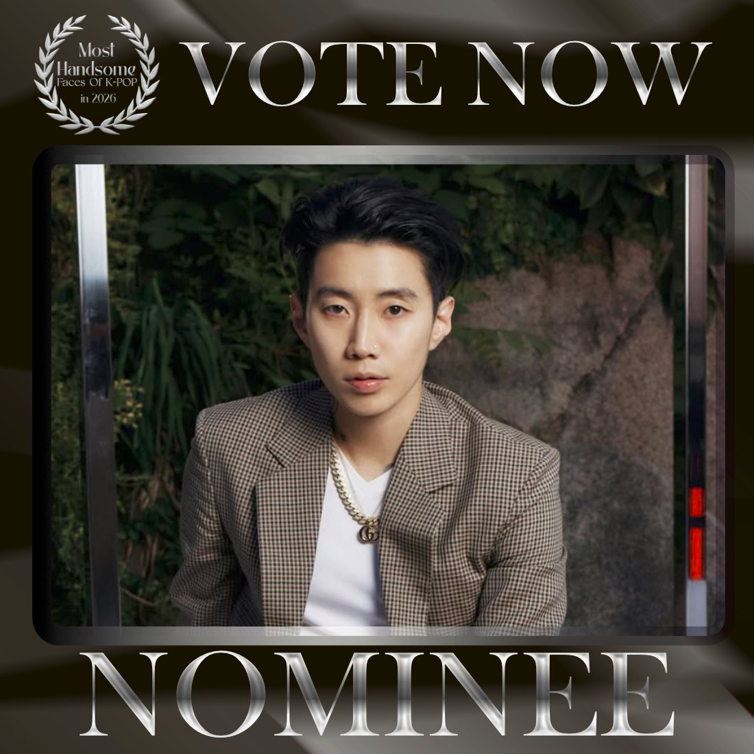 TOP100KPOP's tweet photo. JAY PARK is nominated for Most Handsome Faces of K-POP in 2026.

👉 VOTE: https://t.co/KQkXdYXZrL https://t.co/RrJSXKRrH8