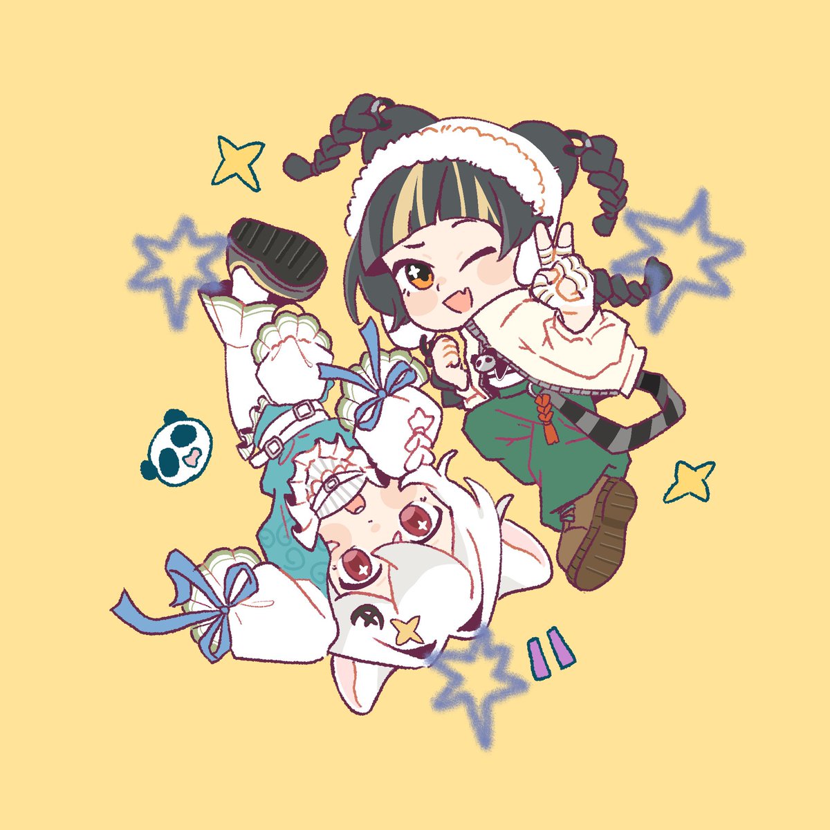 ruo92022's tweet photo. これはかわいいふたりの絡みだよ！
たぶんステッカーとかアクリルスタンドとかのグッズにする予定！
COA10で会えたらみんなに配るね！
本当にみんなに会いたいなあ！ https://t.co/r3aoH4nUwO