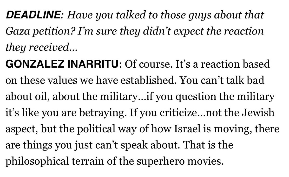 theoceanblooms's tweet photo. context of iñárritu’s comments about superhero movies in 2014 btw https://t.co/aMzAyRuXbr