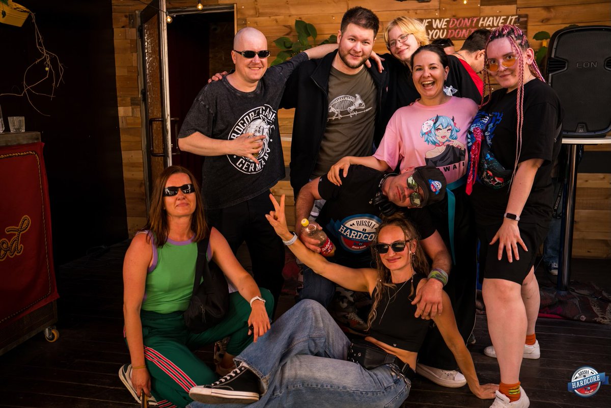 IldaCayo's tweet photo. Photo shared by Power Gabber on July 28, 2026 tagging @hardcore_tv, @renat__kamalov, and @moscow_madness_hardcore. May be an image of one or more people, glasses, crowd and text that says "WE DONT HAVE FWEDONTHAVEIT T YOU YOUDON DON ROCOR https://t.co/GyiTuwYDS3