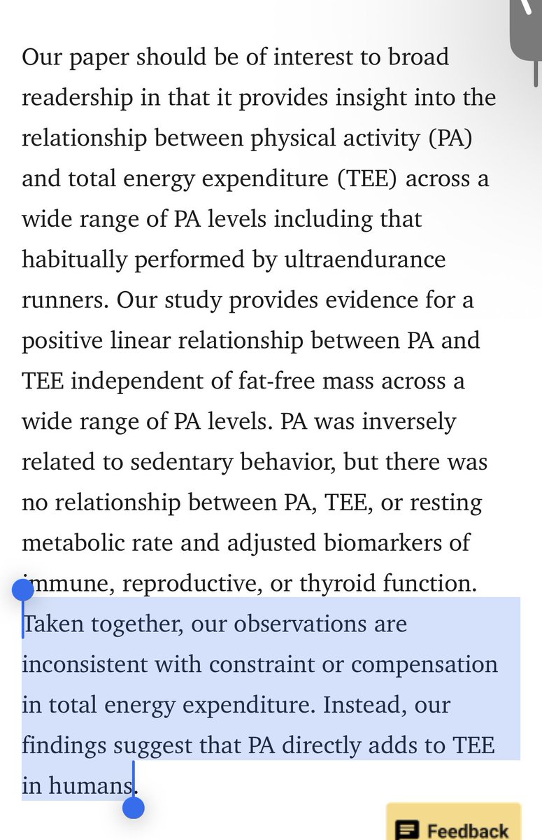 pubmedwarrior's tweet photo. @djinn_the @MarchVeryOwn4 That’s simply not correct. We know without question that humans can burn a substantial amount of calories — and lose fat as a result — through exercise. I can assure you that Tour de France athletes are not coasting on 2000 kcal a day. https://t.co/Yg1vLH9yFo