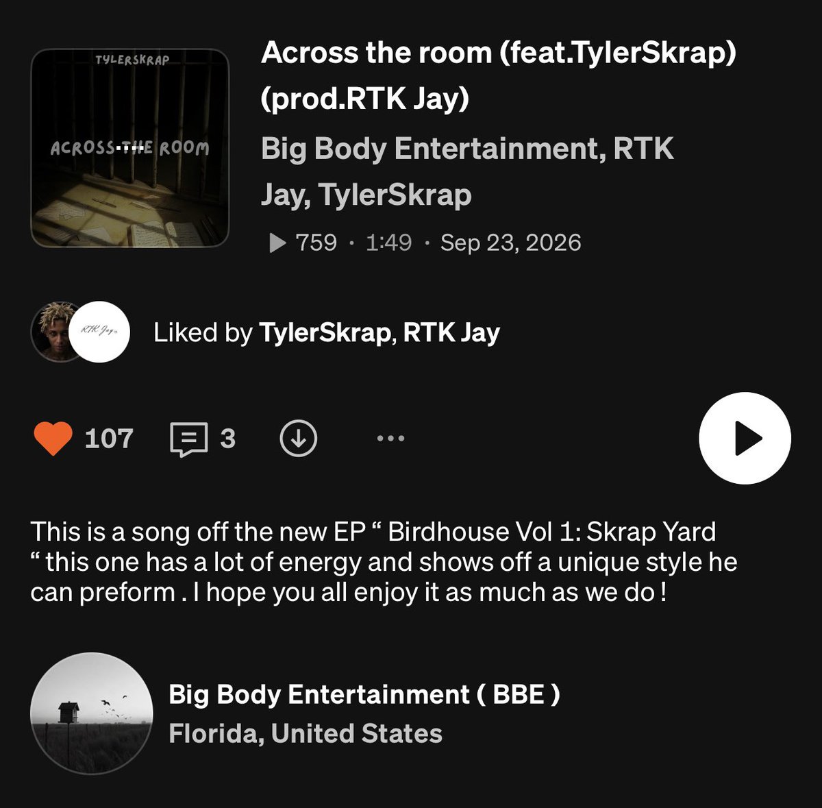 rtkjay812's tweet photo. Thank you for everyone tuning in for first day drop !!! Keep running it up and making me proud ♥️🔥💯me and @TylerSkrapp00 put a lot of work into it .. 10 song tape coming 

#newmusic #undergroundmusic #undergroundartist #artist #spotify #stream #music #applemusic #rap #viral https://t.co/UJXMGYiA1B