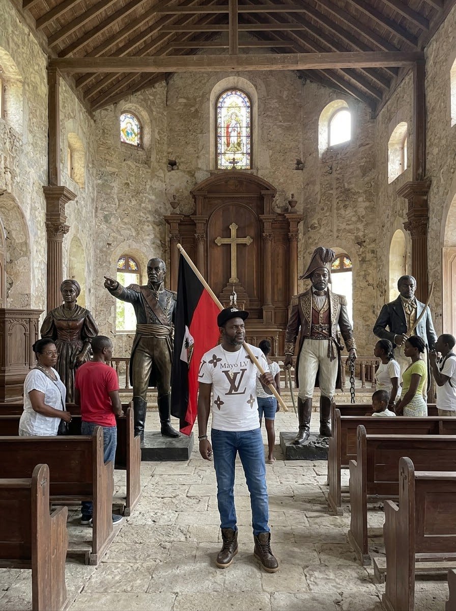 SamyFoto's tweet photo. Je suis fier d'être Haïtien et c'est pourquoi je rends hommage à mes ancêtres. C'est grâce à eux qu'aujourd'hui, nous, le petit peuple noir, pouvons nous exprimer librement, même si d'autres pays refusent de nous reconnaître comme un peuple libre. Nous sommes fiers d'avoir conqui https://t.co/Eqnas8kBAS
