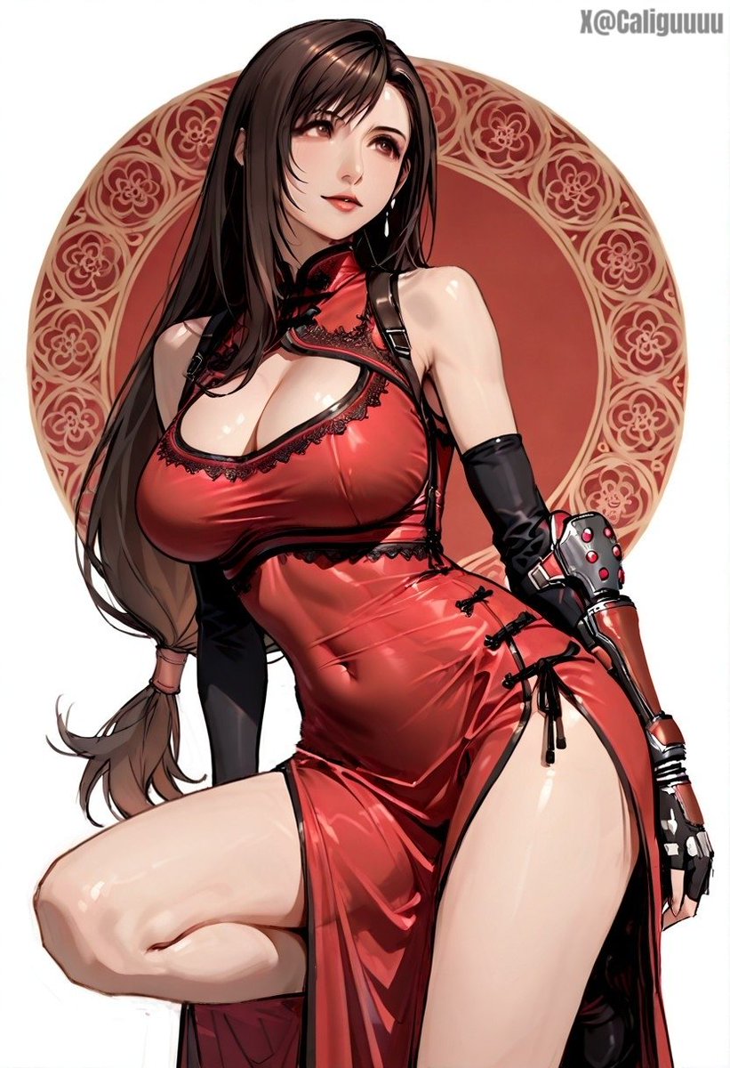 Caliguuuu's tweet photo. Tifa in qipao❤️‍🔥
#TifaLockhart 
#FinalFantasy7 https://t.co/7FtdgCSRow
