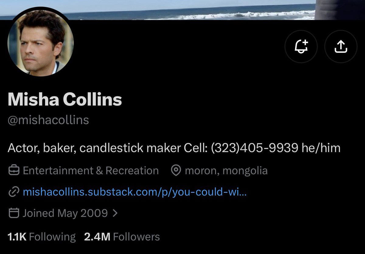 casdeanlyric's tweet photo. misha got his jail freedom https://t.co/pTQ9ySGa3W