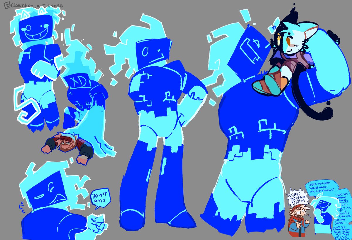 clownboo_Art's tweet photo. if i ever do another redesign of this guy will burry myself alive
(bluescreen - oc) https://t.co/Dv73O1e9ky