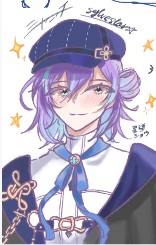 shachi_0724's tweet photo. 一年半前くらいに描いてたにじ絵…今見るとバランスと色使いうんこで吐きそう https://t.co/QyEe1j25Ha