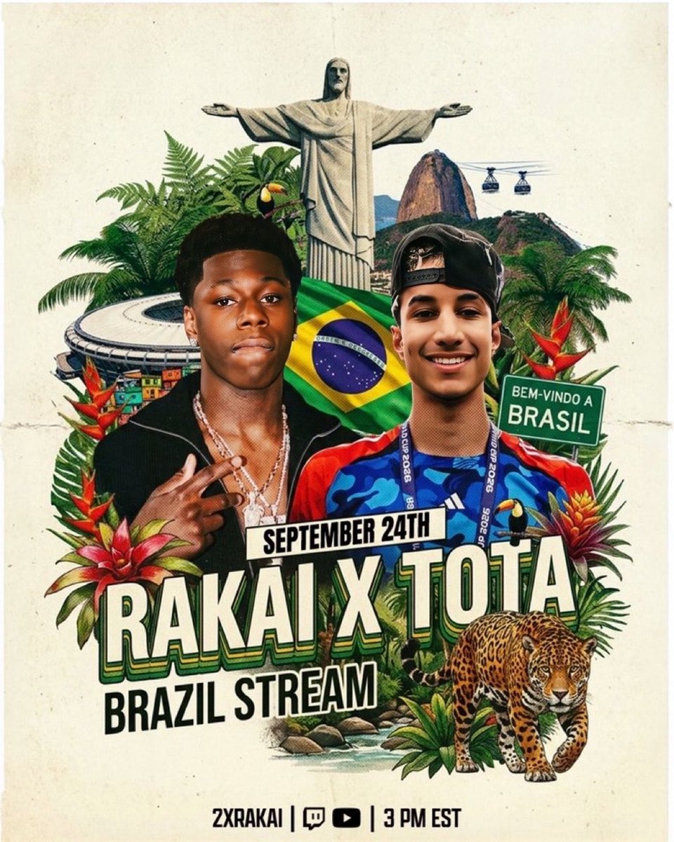 CloseFriendsHQ's tweet photo. 🇧🇷 RAKAI X TOTA BARZIL STREAM 🇧🇷

TOMORROW AT 3 PM EST. https://t.co/KvXa5NYS4A