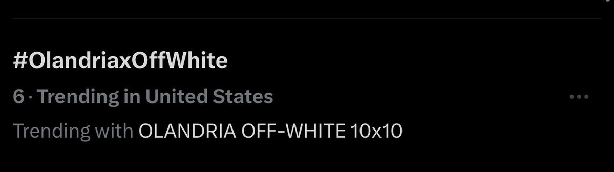 jbvancarthen's tweet photo. we’ve been trending since 4:30am EST! DOLLS WE OUTDID OURSELVES TODAY!!! LETS GIVE OURSELVES A ROUND OF APPLAUSE!! 

OLANDRIA OFF-WHITE 10x10
#OlandriaxOffWhite https://t.co/cUhVD8Z7Zj