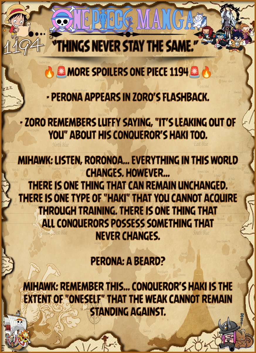 GSPLeaks's tweet photo. MAS DETALLES DEL #CAPÍTULO DEL #MANGA DE ONE PIECE 1194:

#ONEPIECE1194 #ONEPIECE #OP1194 #ZORO #SOMMERS #MIHAWK #ELBAPH #OPSPOILERS #HAKI #ONEPIECESPOILERS https://t.co/nQvWe3R2bG