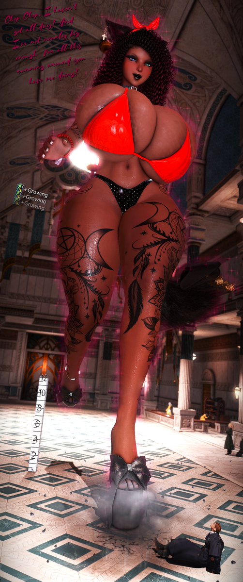 BigLovinSweety's tweet photo. I can help you... for a price 😈

#xivsize #giantess #巨大娘 #sizetwitter https://t.co/QlJI4R881t