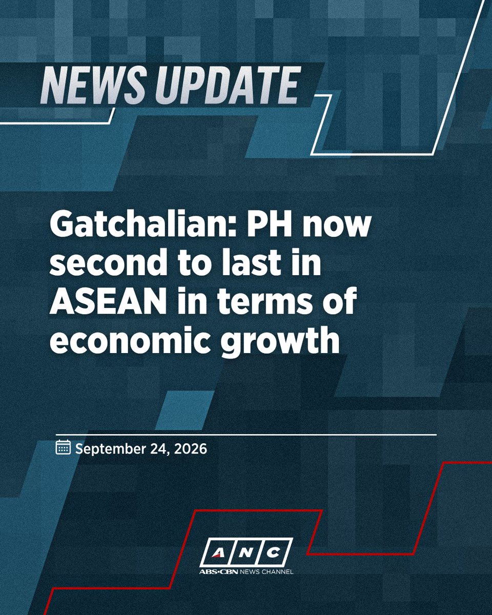 ANCALERTS's tweet photo. UPDATE: Senate President Win Gatchalian says the country is experiencing its slowest economic growth since 2017, excluding the pandemic years.

According to Gatchalian, the Philippines is now second to the last in terms of economic growth in the ASEAN. He points to self-inflicted damage or corruption, and the Iran conflict as reasons for the slowdown. | via @victoriatulad