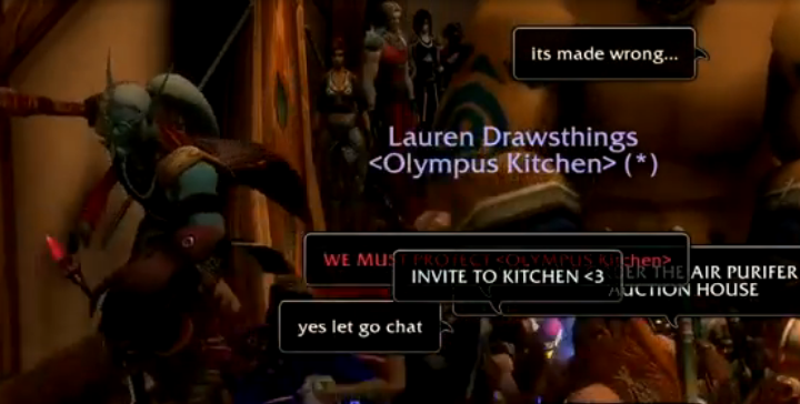 GaysForTrump's tweet photo. Asmongold and his followers are inclusive with <Olympus Gay> and <Olympus XXL> guilds.

Today <Olympus Kitchen> was formed in World of Warcraft Forever Beta, catering to our female gamers!  

Ask for an invite in General or Trade Chat today! https://t.co/kAfsN2c6hB